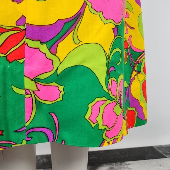 Vintage Pikake Made In Hawaii 70s Floral Dress Size M/L - Picture 14 of 16